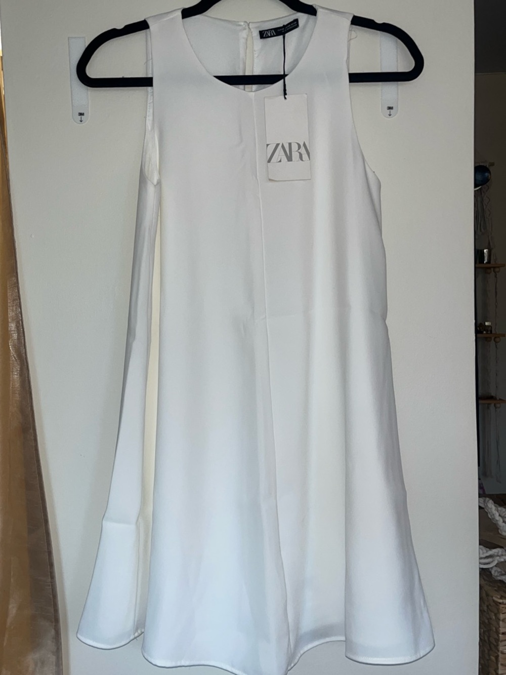 Zara White Sleeveless Mini Dress XS NWT